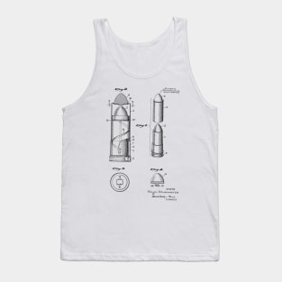 Lipstick Case Vintage Patent Hand Drawing Tank Top